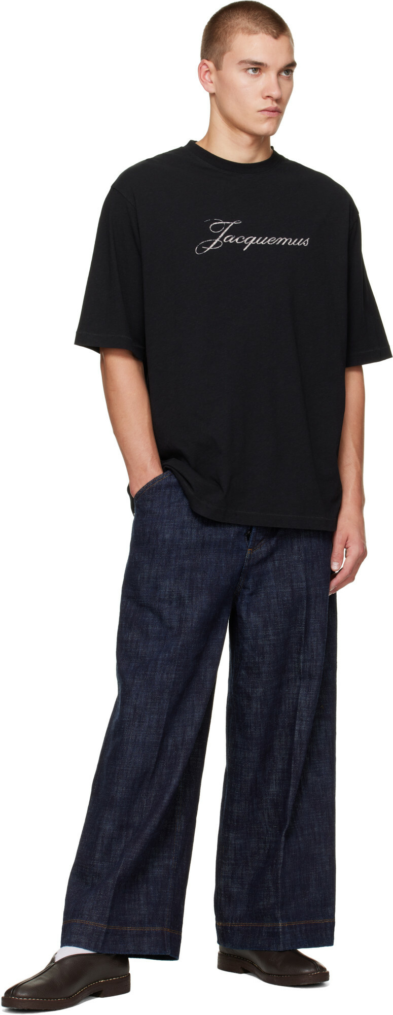 JACQUEMUS Black 'The Jacquemus' T-shirt