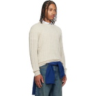 Polo Ralph Lauren Beige 'The Iconic Cable-Knit' Cashmere Sweater
