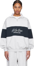 ABRA Gray & Navy School Zipped Sweatshirt