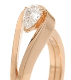 Repossi - Serti Inversé 18kt rose gold ring with diamond