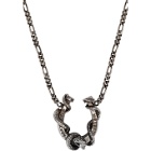 Alexander McQueen Silver Snake and Horse Necklace