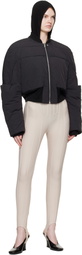 Mugler Beige Corseted Leggings