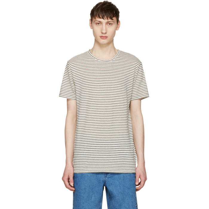 Photo: A.P.C. Ecru Striped Paul T-Shirt