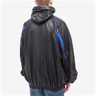 Balenciaga Men's Leather Tracksuit Jacket in Black/Blue/White