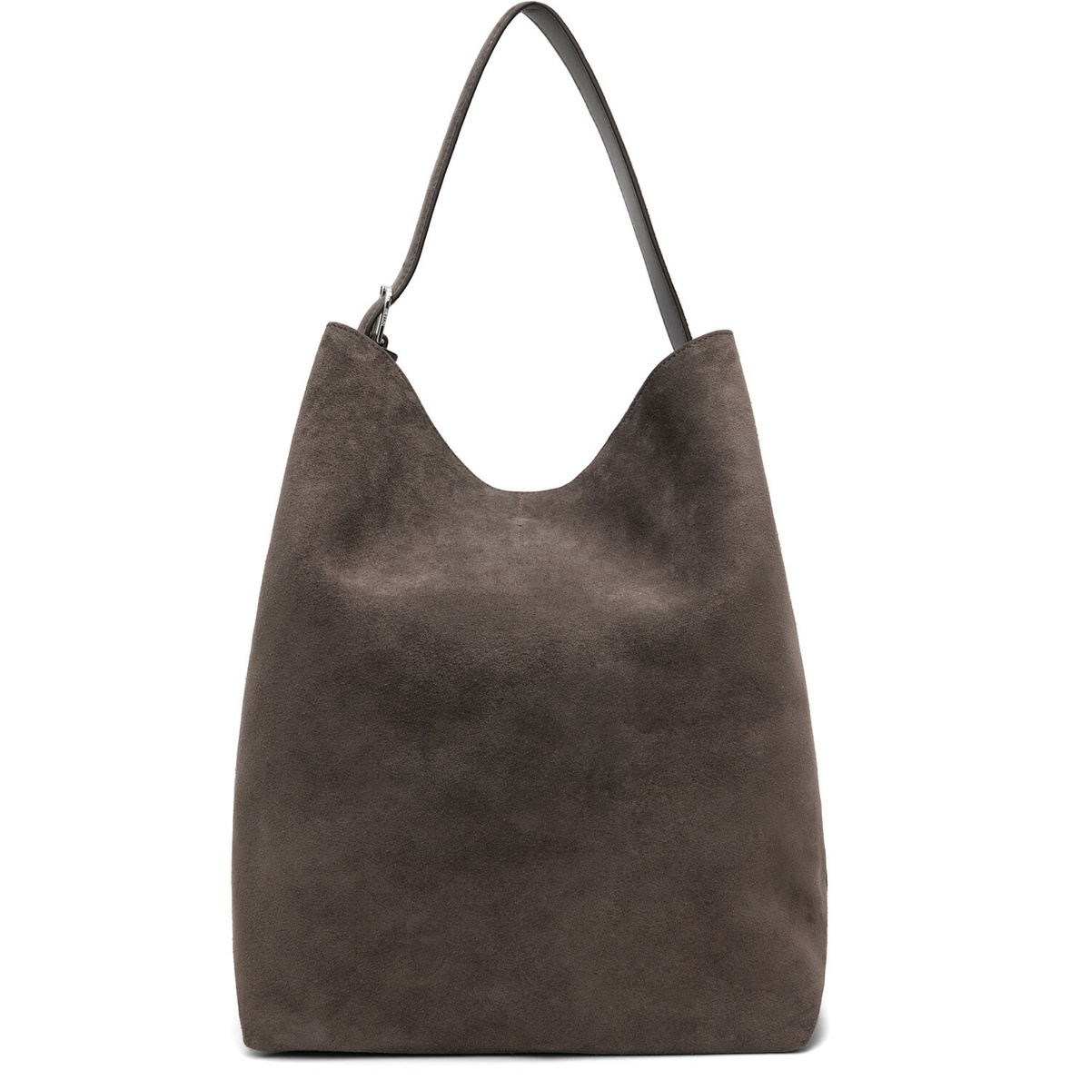 TOTEME Gray Belted Suede Tote