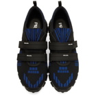 Prada Black and Blue Crossection Sneakers