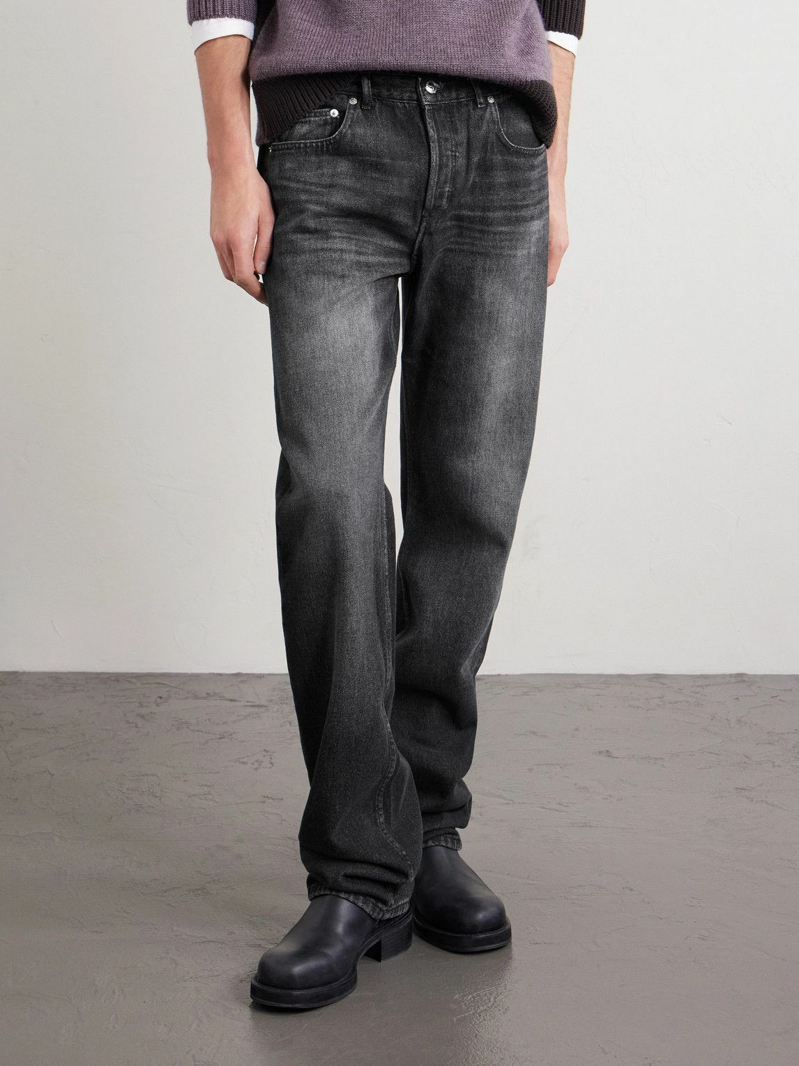 メンズ A.P.C. straight denims black