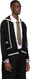 Andersson Bell Black New Fantasia Collar Cardigan