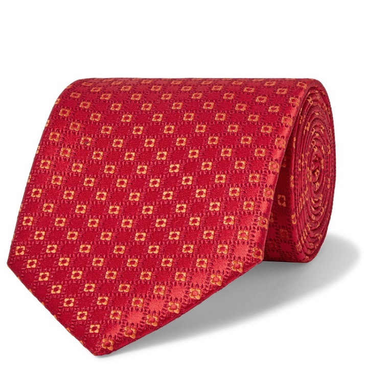 Photo: Charvet - 8.5cm Silk-Jacquard Tie - Red