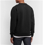 rag & bone - Printed Fleece-Back Cotton-Blend Jersey Sweatshirt - Black