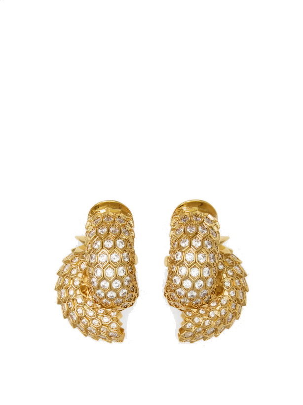 Photo: Ferragamo Womens Sculptural earrings in Gold