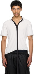 AARON ESH SSENSE Exclusive White Satin Strip Polo