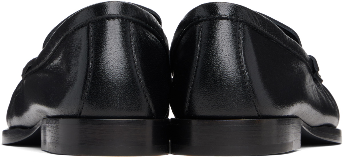 Dries Van Noten Black Leather Loafers