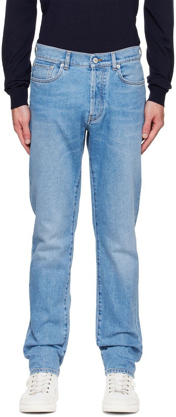 Photo: Dunhill Blue Relaxed Straight Jeans