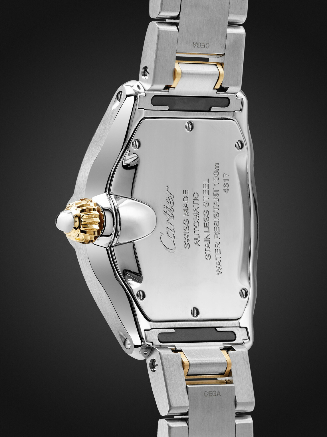 Cartier - Roadster de Cartier Automatic 47.2mm Interchangeable 18-Karat Gold, Stainless Steel and Alligator Watch, Ref. No. CRW2RD0010