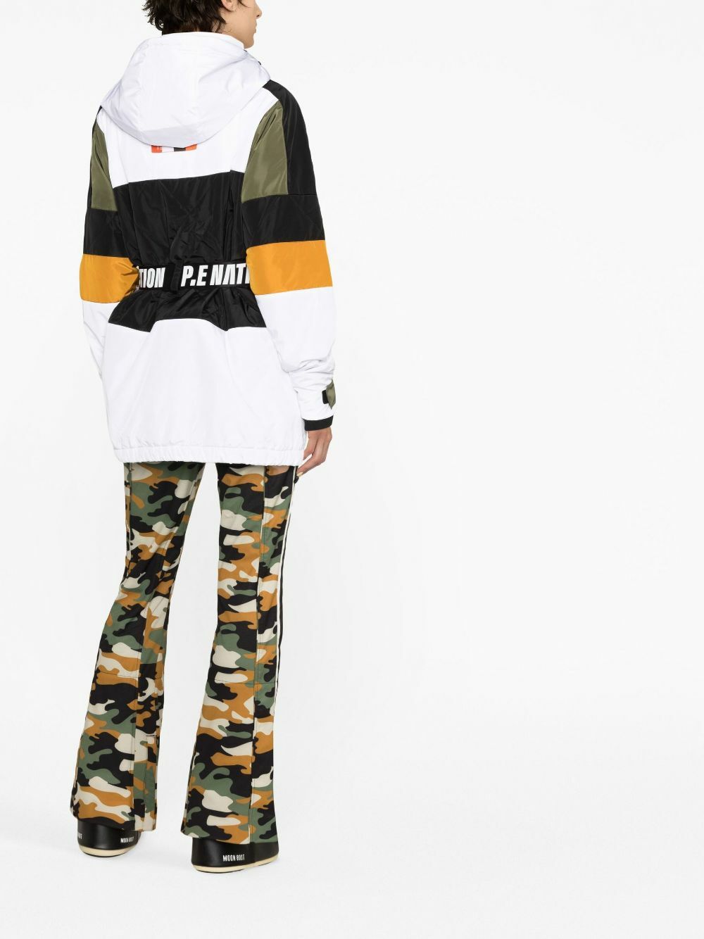 P.E Nation White Chicane Colourblock Ski Jacket