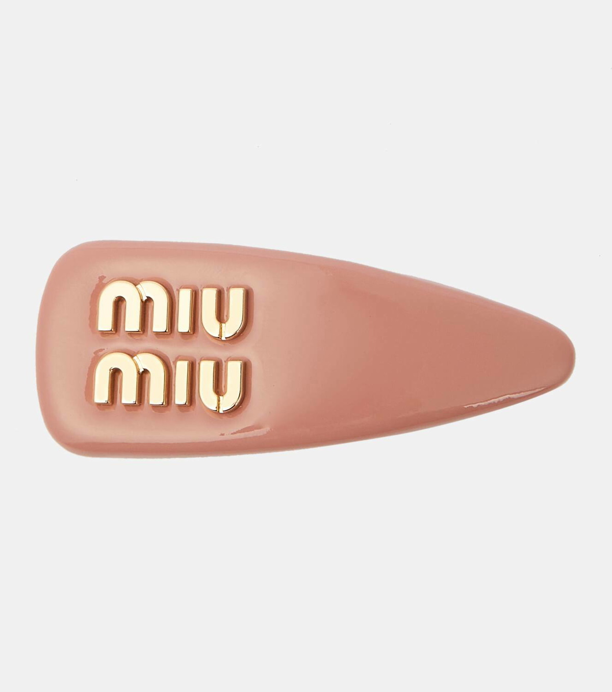 【ｍiuｍiu】Patent leather hair clip ロゴ入り ヘアクリップ Miu Miu Logo patent leather hair clip Miu Miu