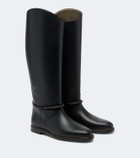 Brunello Cucinelli Monili leather knee-high boots