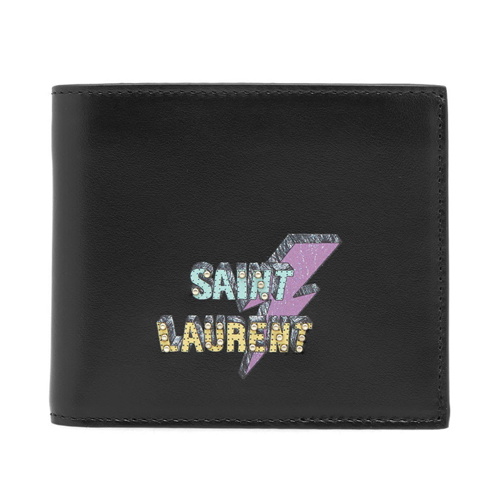 Photo: Saint Laurent Lightning Paris Print Billfold Wallet