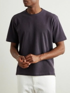 Stòffa - Cotton and Silk-Blend Piqué T-Shirt - Purple