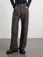 Rick Owens - Geth Straight-Leg Organic Cotton-Blend Canvas Trousers - Brown