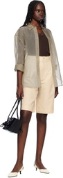 Filippa K Beige Pleated Shorts