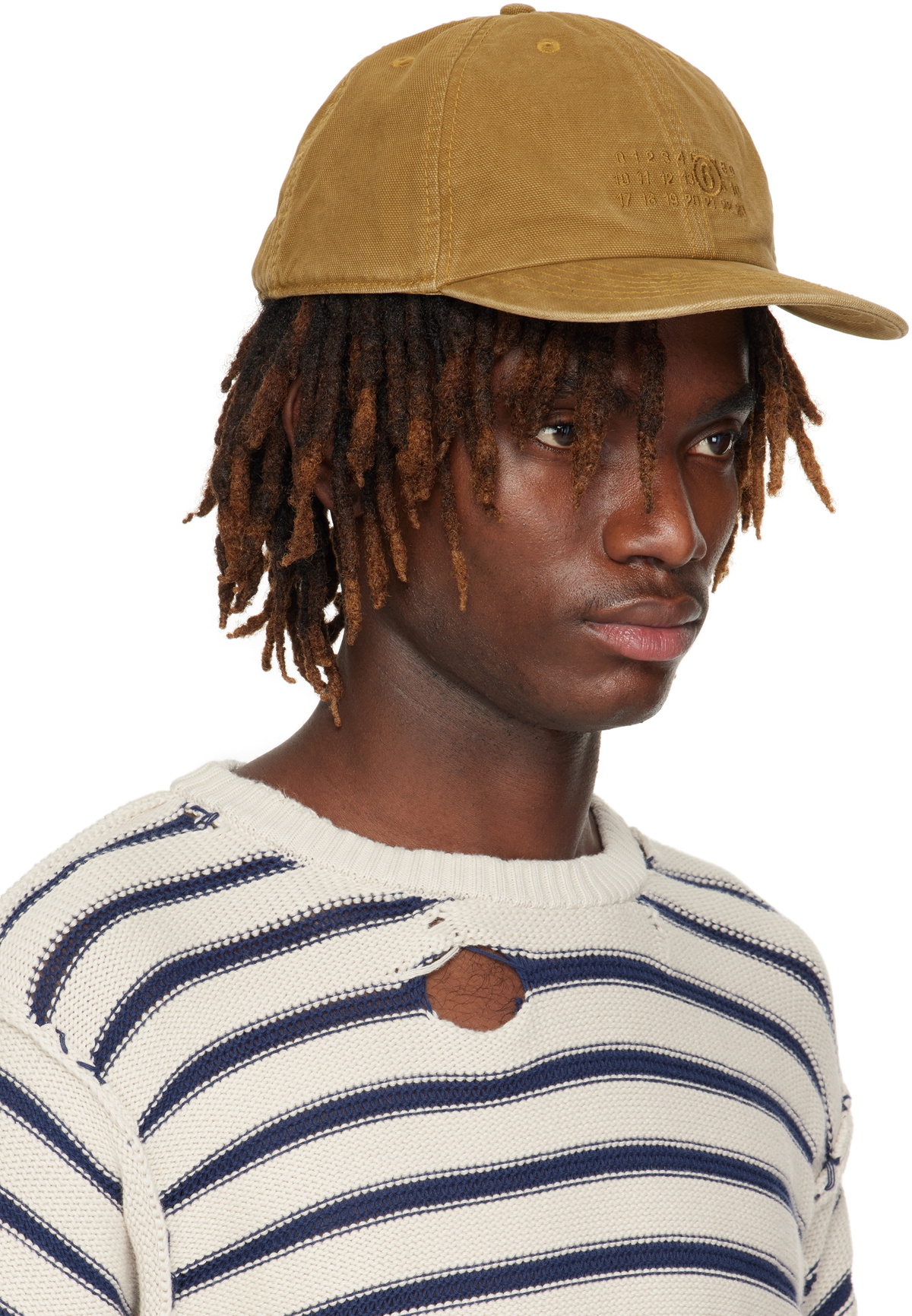 MM6 Maison Margiela Tan Baseball Cap MM6 Maison Margiela