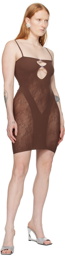 Poster Girl Brown Cut Out Minidress