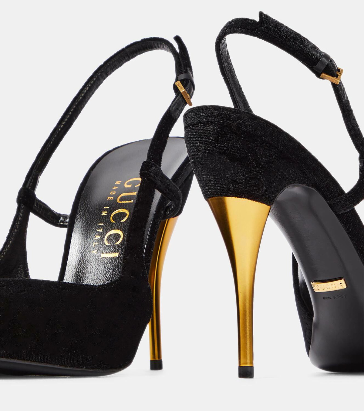 Gucci GG velvet slingback pumps Gucci