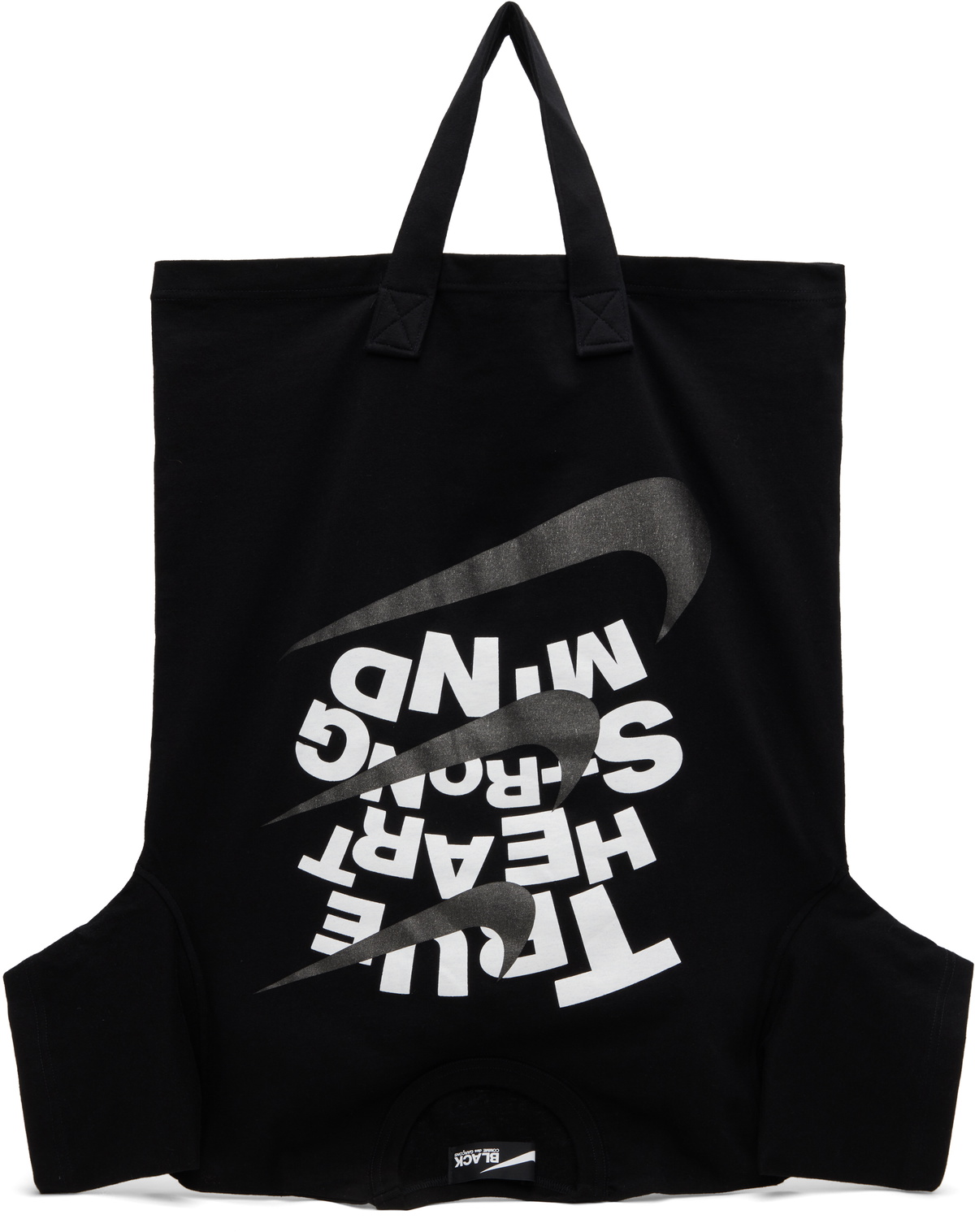 Black Comme des Garçons Black Nike Edition Cotton Jersey Print Tote