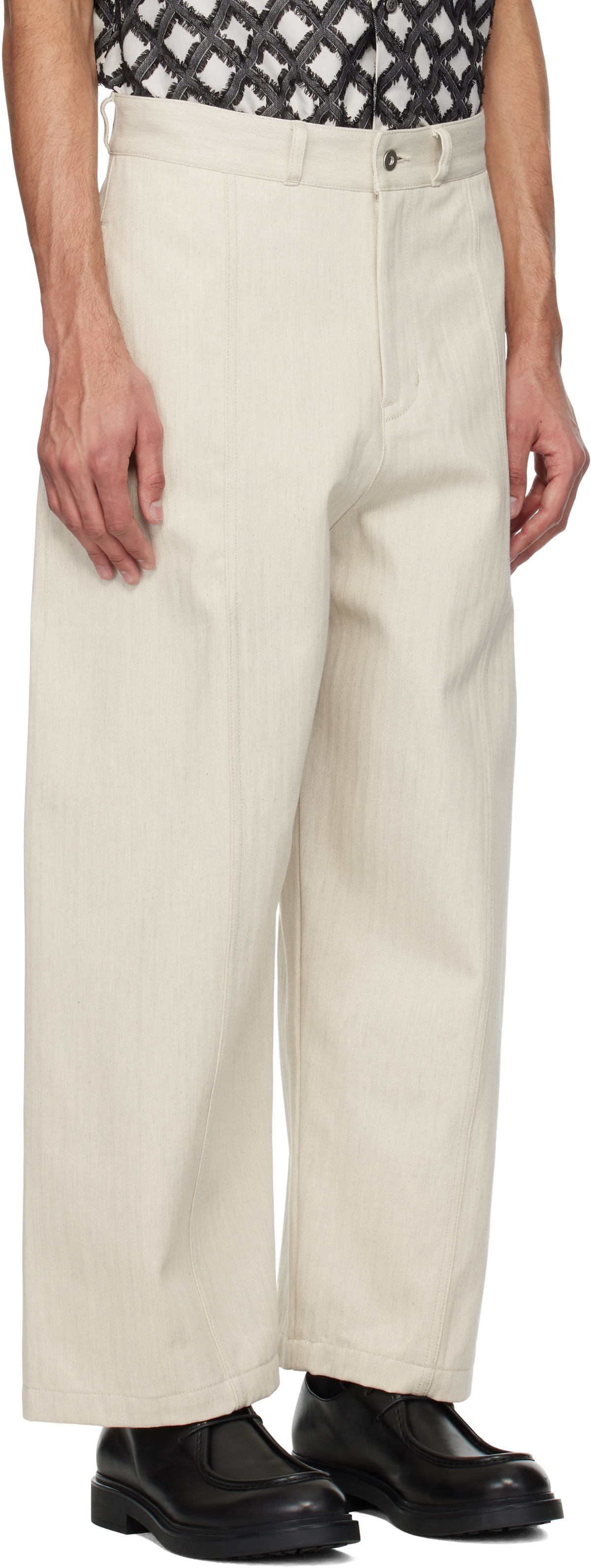 SAGE NATION Beige Welt Jeans