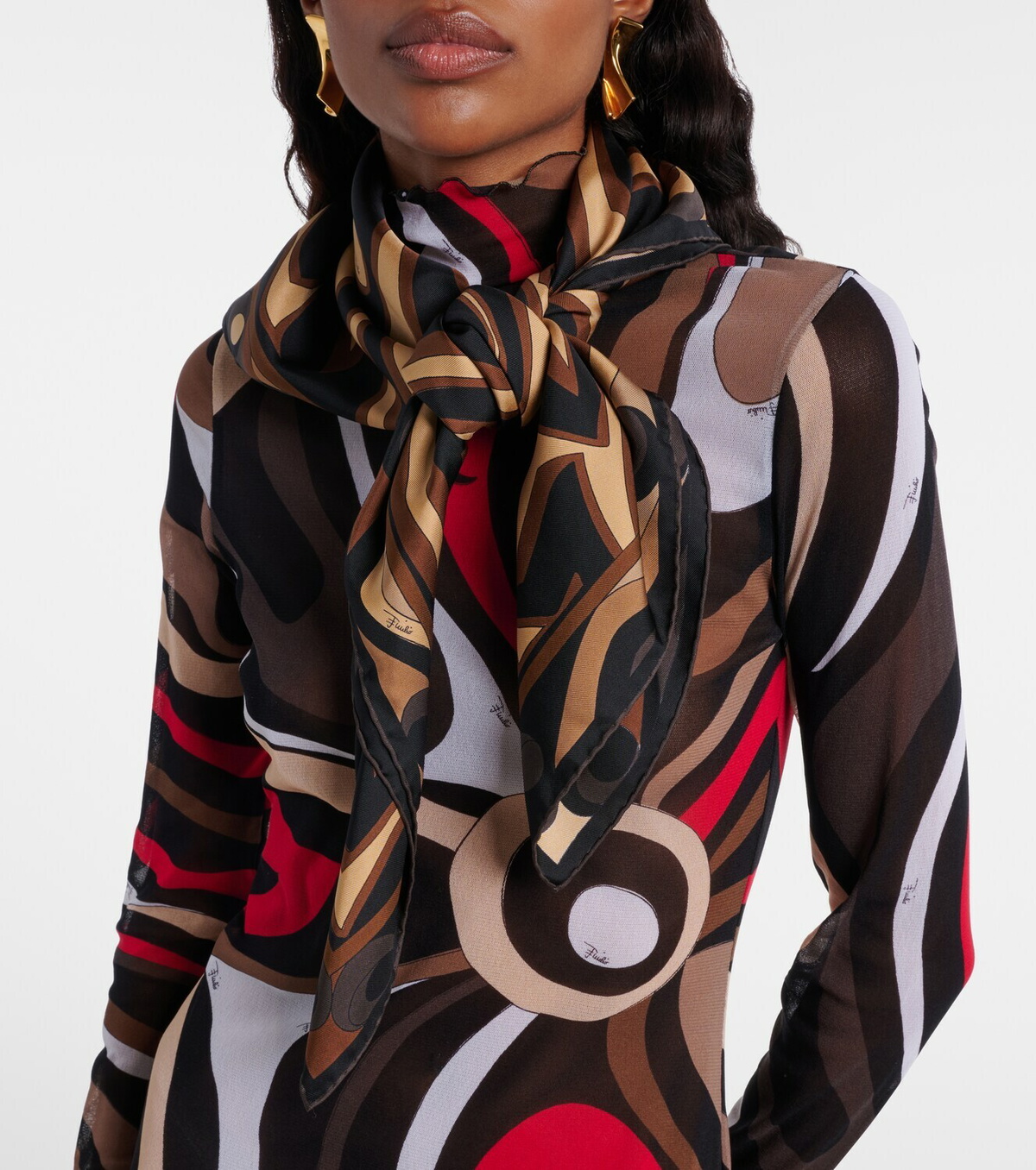 Pucci Labirinto silk twill scarf