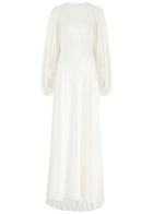 Roksanda Kami Cape-effect Silk-satin Gown Ivory