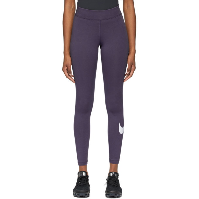 Photo: Nike Purple Sportswear Essential Swoosh Leggings