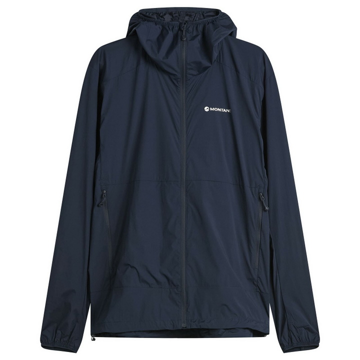 Photo: Montane Men's Featherlite Hooded Jacket in Eclipse Blue