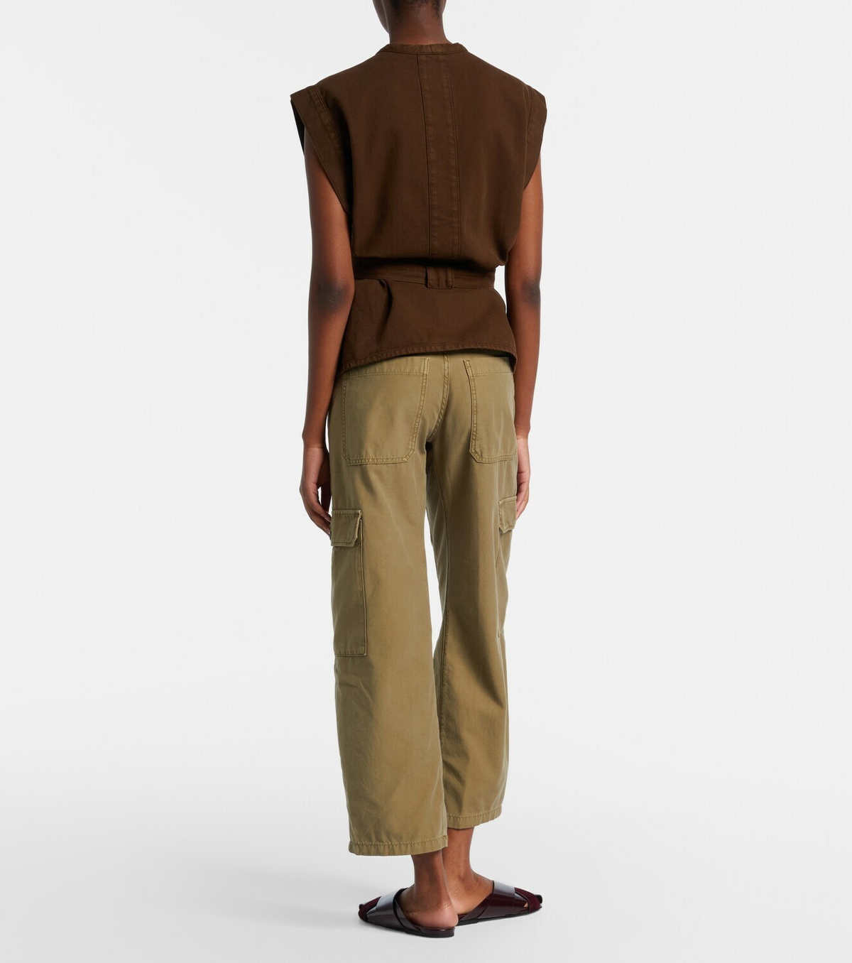 Citizens of Humanity Thassos cropped cotton twill cargo pants