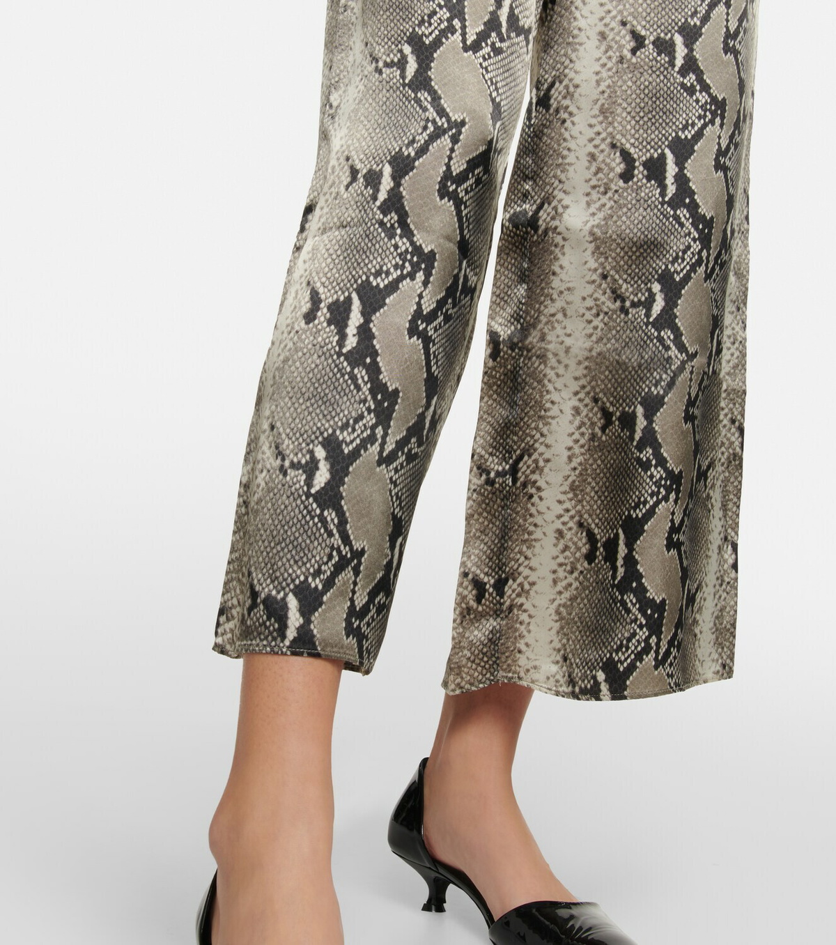 Khaite - Mindy snake-print wide-leg pants