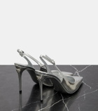 Dolce&Gabbana Lollo mirrored leather slingback pumps