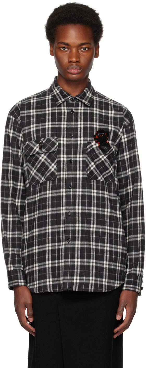 Black Spider Shirt by Doublet on Sale