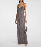 Area Crystal-embellished jersey gown