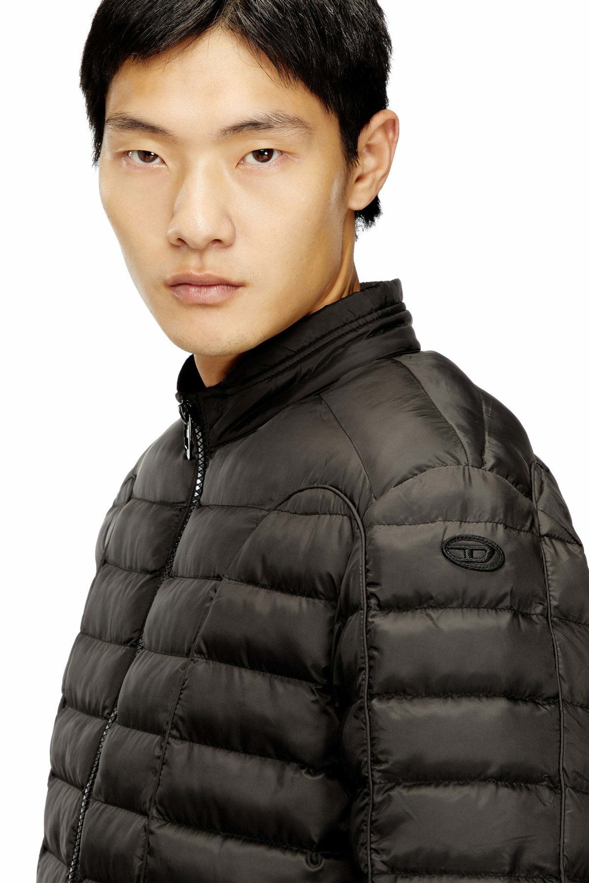 Diesel Puffer jacket in light nylon - Winter Jackets Mens in Black
