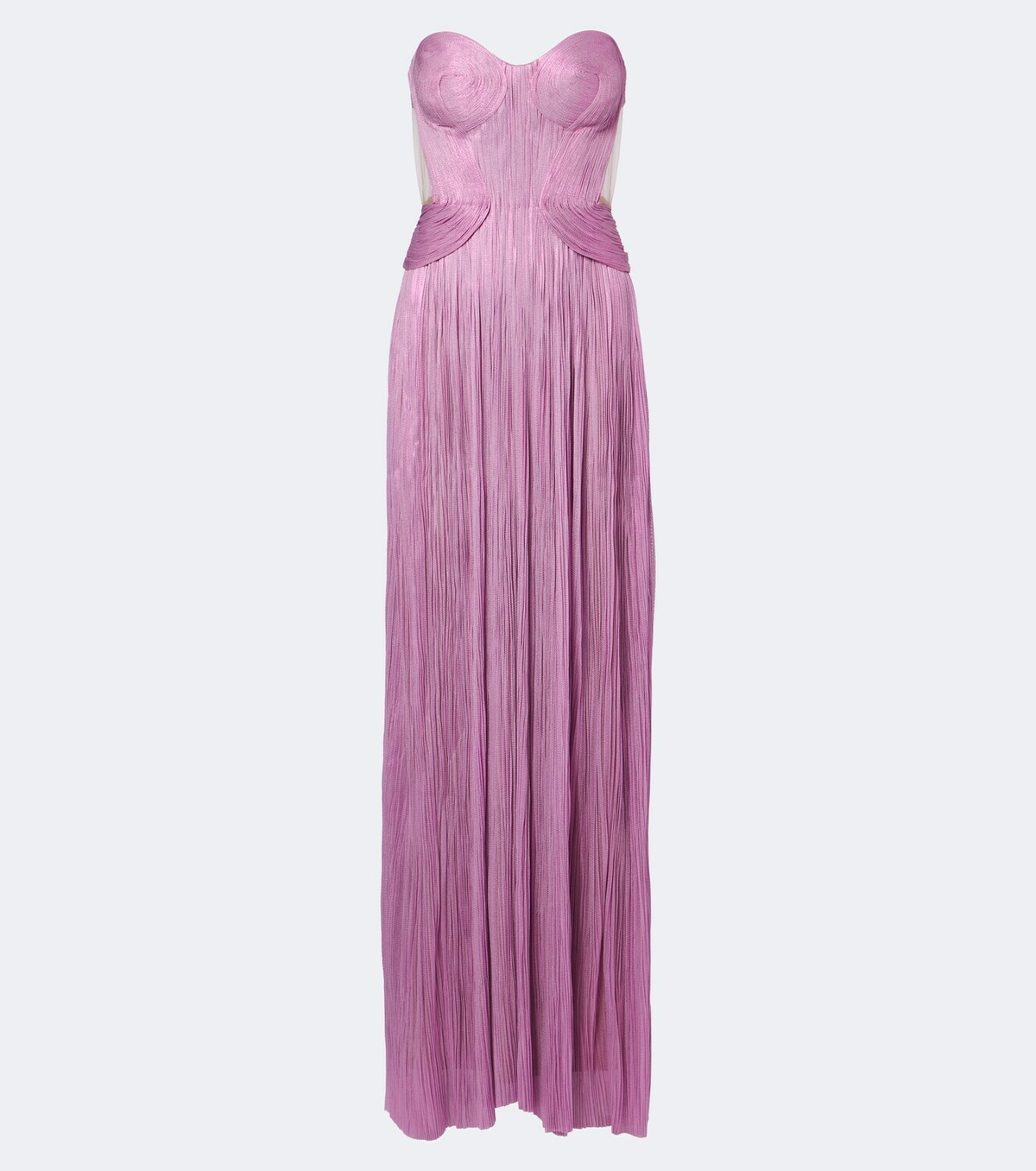 Maria Lucia Hohan Kamina metallic silk corset gown