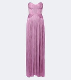 Maria Lucia Hohan Kamina metallic silk corset gown