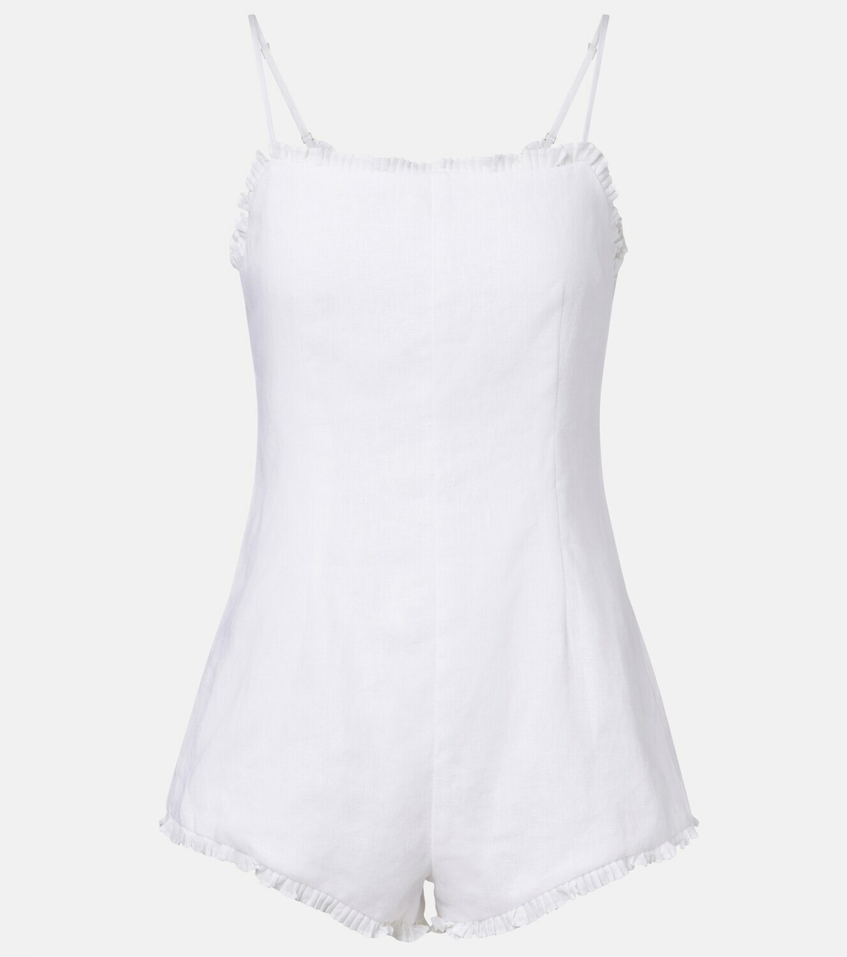 Posse Florence ruffled linen romper