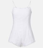 Posse Florence ruffled linen romper