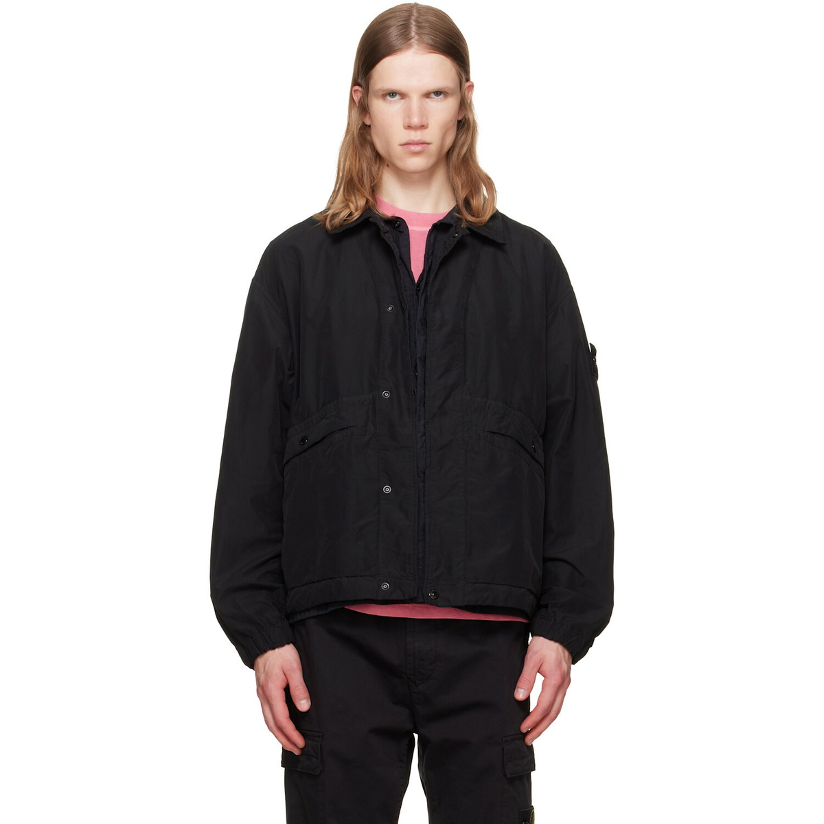 ジャケット・アウター Stone  Soft Shell Bomber Jacket Stone Island Light Soft Shell SI Check Grid Bomber Jacket Stone Island