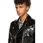 Balmain Black Varnished Leather Jacket