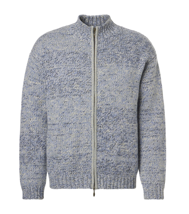 Photo: Le Kasha Lamdu cashmere zip-up cardigan