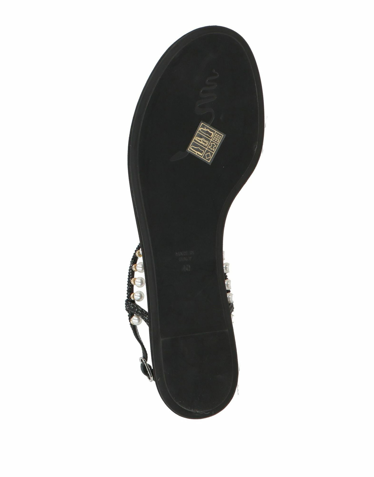 Rene' Caovilla Womens Thong sandal in Black