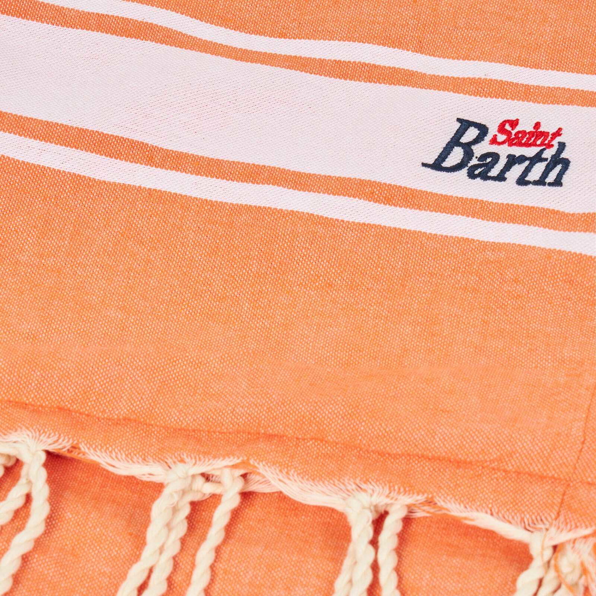 MC2 Saint Barth Fluo Orange Fouta Towel Doubled With Sponge